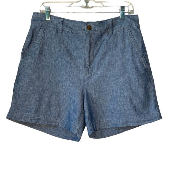 GAP girlfriend khaki short in a blue chambray. Size 12‎ - Picture 1 of 11